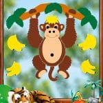 Fensterbild Affe