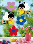 Bienen mit Blumen