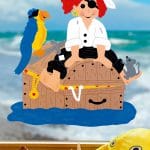 Pirat auf Schatzkiste
