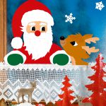 Weihnachtsmann mit Reh