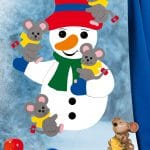 Schneemann mit Mäusen